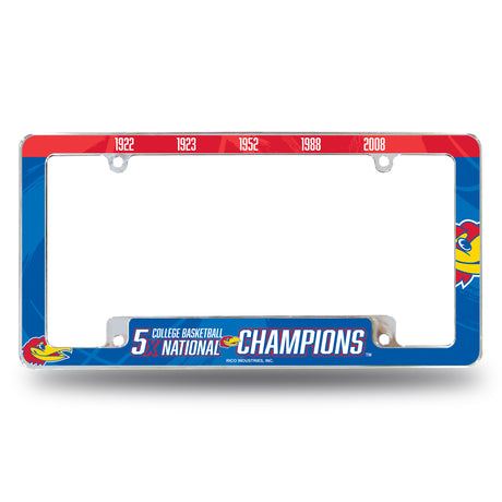 NCAA Kansas Jayhawks All Over Chrome Frame Fan Gear NCAA Kansas Jayhawks