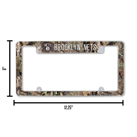 NBA Brooklyn Nets All Over Chrome Frame Fan Gear NBA Brooklyn Nets