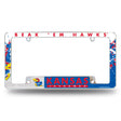 NCAA Kansas Jayhawks All Over Chrome Frame Fan Gear NCAA Kansas Jayhawks