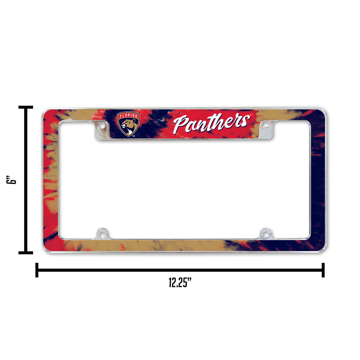 NHL Florida Panthers All Over Chrome Frame Fan Gear NHL Florida Panthers