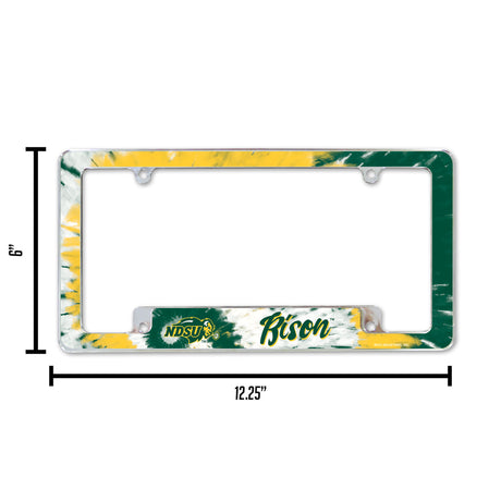 NCAA North Dakota State Bisons All Over Chrome Frame Fan Gear NCAA North Dakota State Bisons