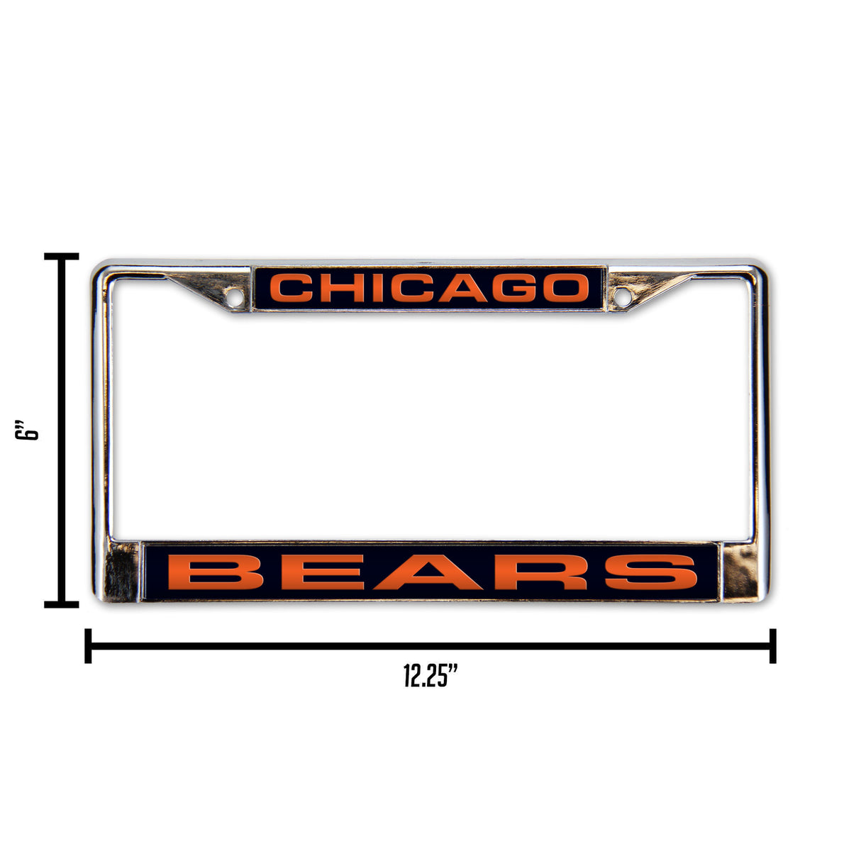 NFL Chicago Bears Laser Cut Chrome License Plate Frame Fan Gear NFL Chicago Bears