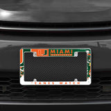 NCAA Miami Hurricanes - The U All Over Chrome Frame Fan Gear NCAA Miami Hurricanes