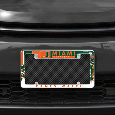 NCAA Miami Hurricanes - The U All Over Chrome Frame Fan Gear NCAA Miami Hurricanes