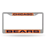 NFL Chicago Bears Laser Cut Chrome License Plate Frame Fan Gear NFL Chicago Bears