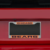 NFL Chicago Bears Laser Cut Chrome License Plate Frame Fan Gear NFL Chicago Bears