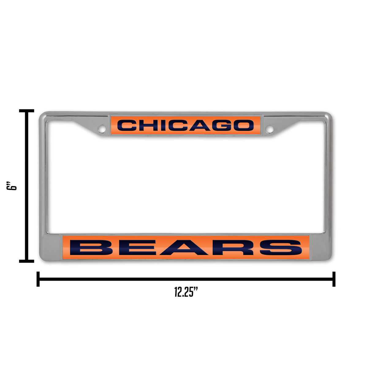 NFL Chicago Bears Laser Cut Chrome License Plate Frame Fan Gear NFL Chicago Bears