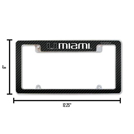 NCAA Miami Hurricanes - The U All Over Chrome Frame Fan Gear NCAA Miami Hurricanes