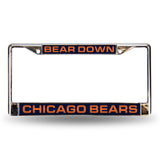 NFL Chicago Bears Laser Cut Chrome License Plate Frame Fan Gear NFL Chicago Bears