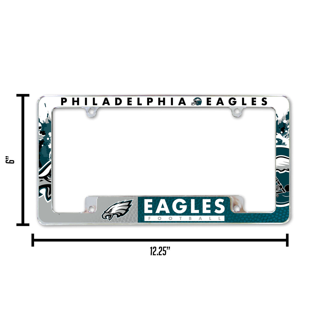 NFL Philadelphia Eagles All Over Chrome Frame Fan Gear NFL Philadelphia Eagles