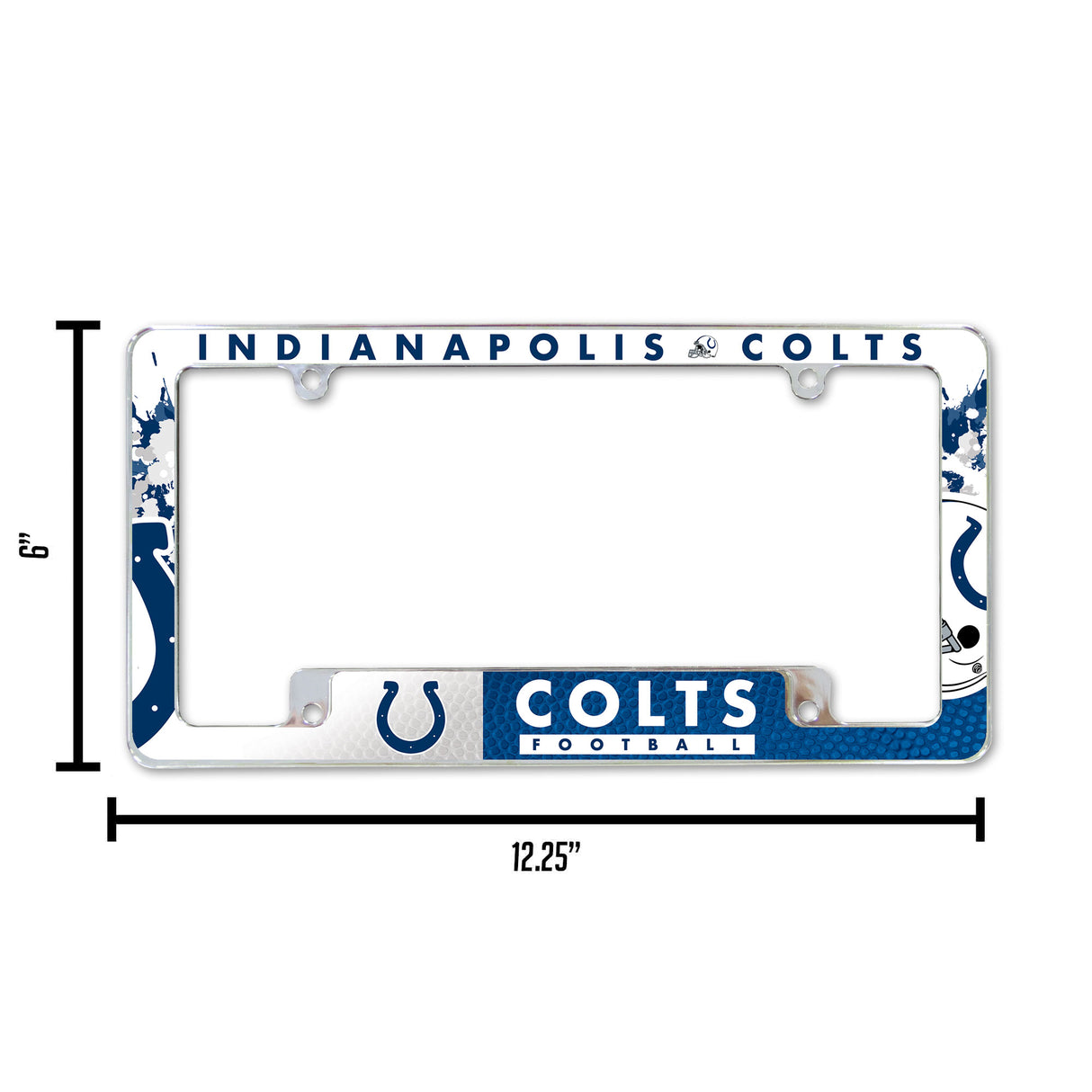 NFL Indianapolis Colts All Over Chrome Frame Fan Gear NFL Indianapolis Colts