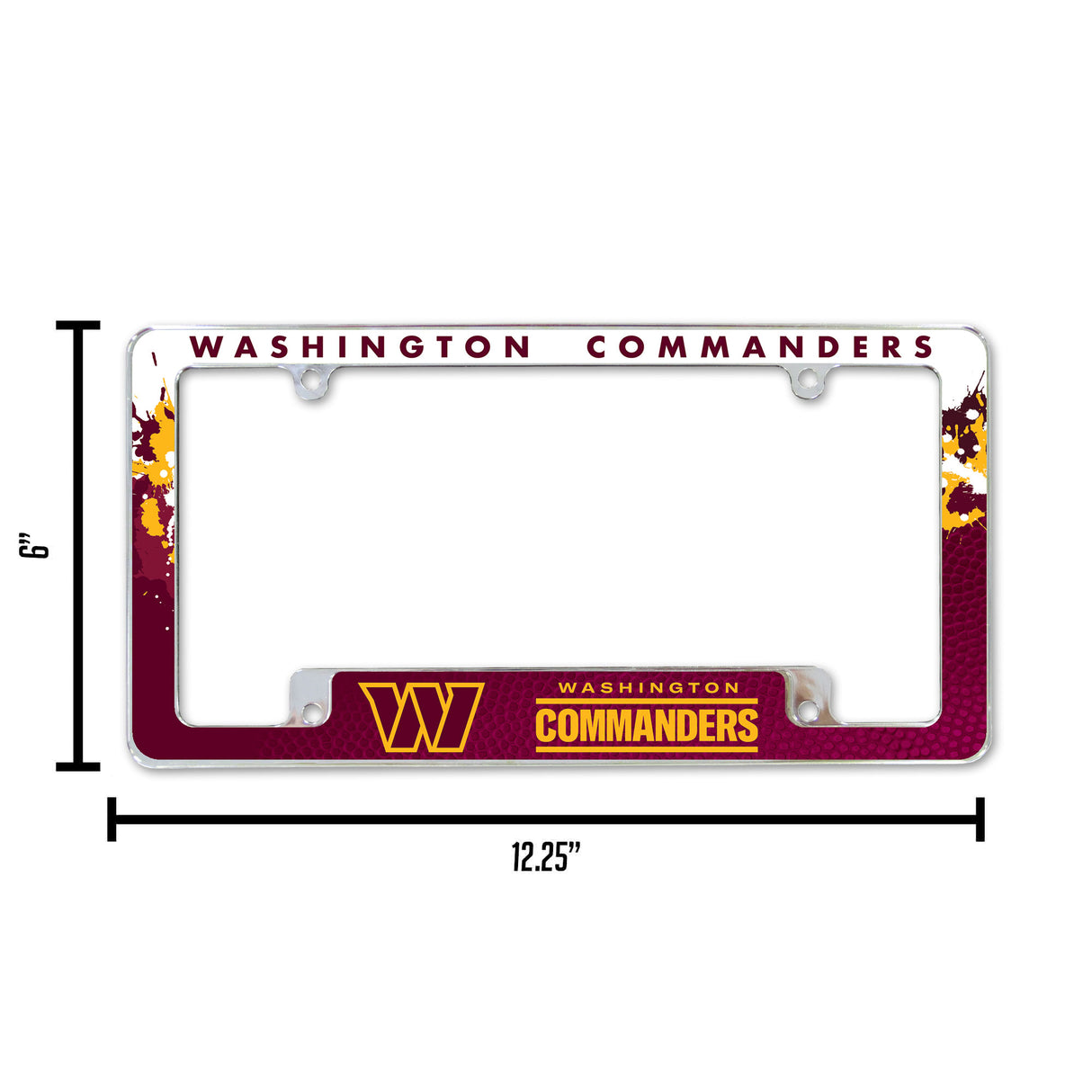NFL Washington Commanders All Over Chrome Frame Fan Gear NFL Washington Commanders