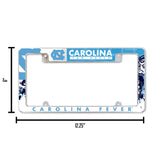 NCAA North Carolina Tar Heels All Over Chrome Frame Fan Gear NCAA North Carolina Tar Heels
