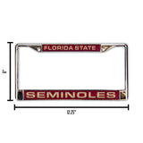 NCAA Florida State Seminoles Laser Cut Chrome License Plate Frame Fan Gear NCAA Florida State Seminoles