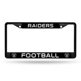 NFL Las Vegas Raiders Black Chrome License Plate Frame Fan Gear NFL Las Vegas Raiders