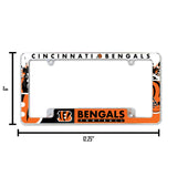 NFL Cincinnati Bengals All Over Chrome Frame Fan Gear NFL Cincinnati Bengals