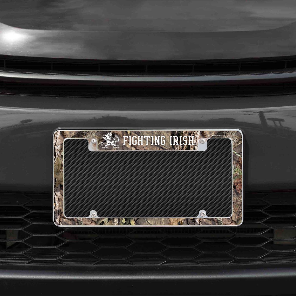 NCAA Notre Dame Fighting Irish - ND All Over Chrome Frame Fan Gear NCAA Notre Dame Fighting Irish