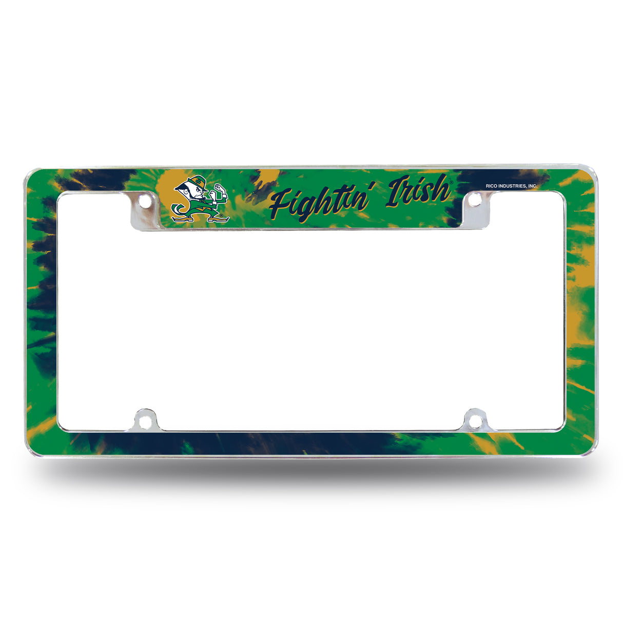 NCAA Notre Dame Fighting Irish - ND All Over Chrome Frame Fan Gear NCAA Notre Dame Fighting Irish