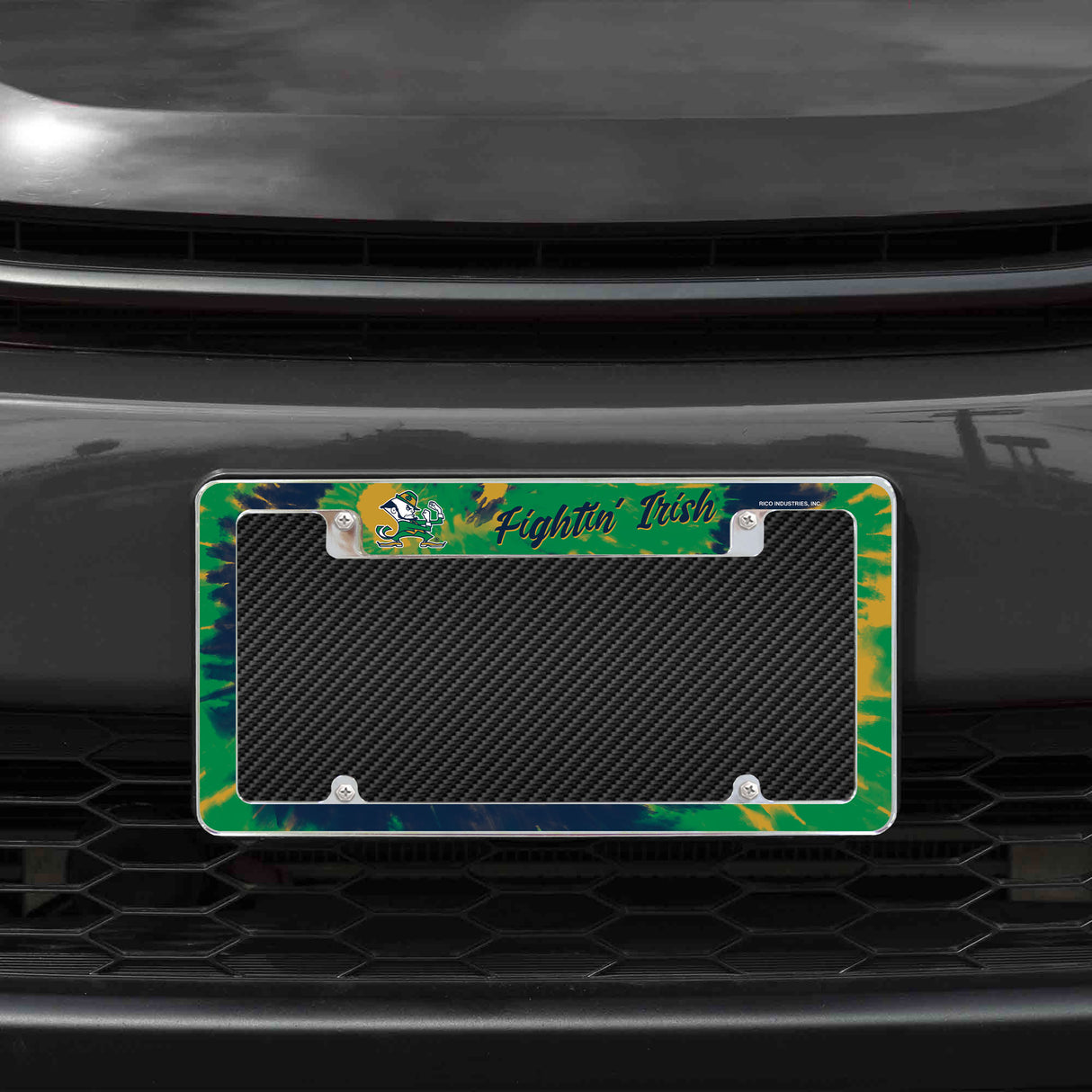 NCAA Notre Dame Fighting Irish - ND All Over Chrome Frame Fan Gear NCAA Notre Dame Fighting Irish