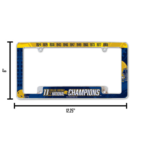 NCAA Notre Dame Fighting Irish - ND All Over Chrome Frame Fan Gear NCAA Notre Dame Fighting Irish