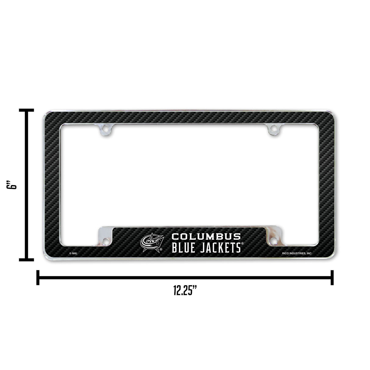 NHL Columbus Blue Jackets All Over Chrome Frame Fan Gear NHL Columbus Blue Jackets