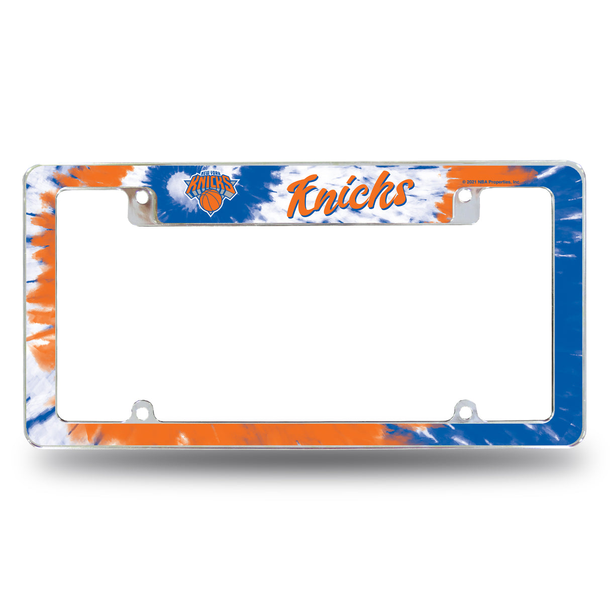 NBA New York Knicks All Over Chrome Frame Fan Gear NBA New York Knicks