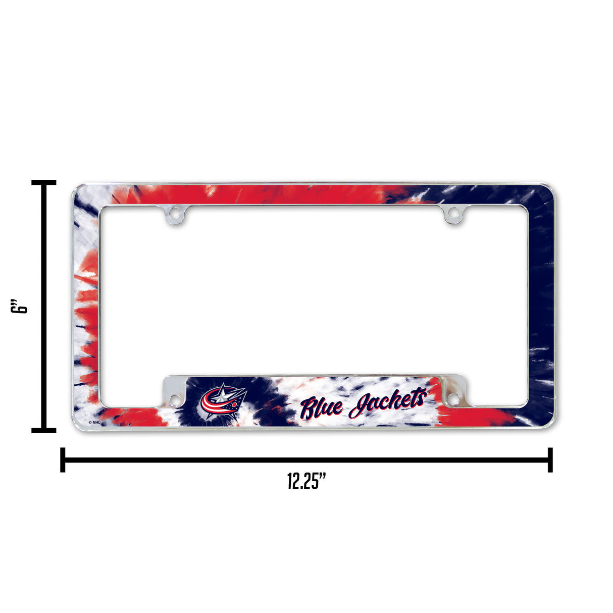 NHL Columbus Blue Jackets All Over Chrome Frame Fan Gear NHL Columbus Blue Jackets