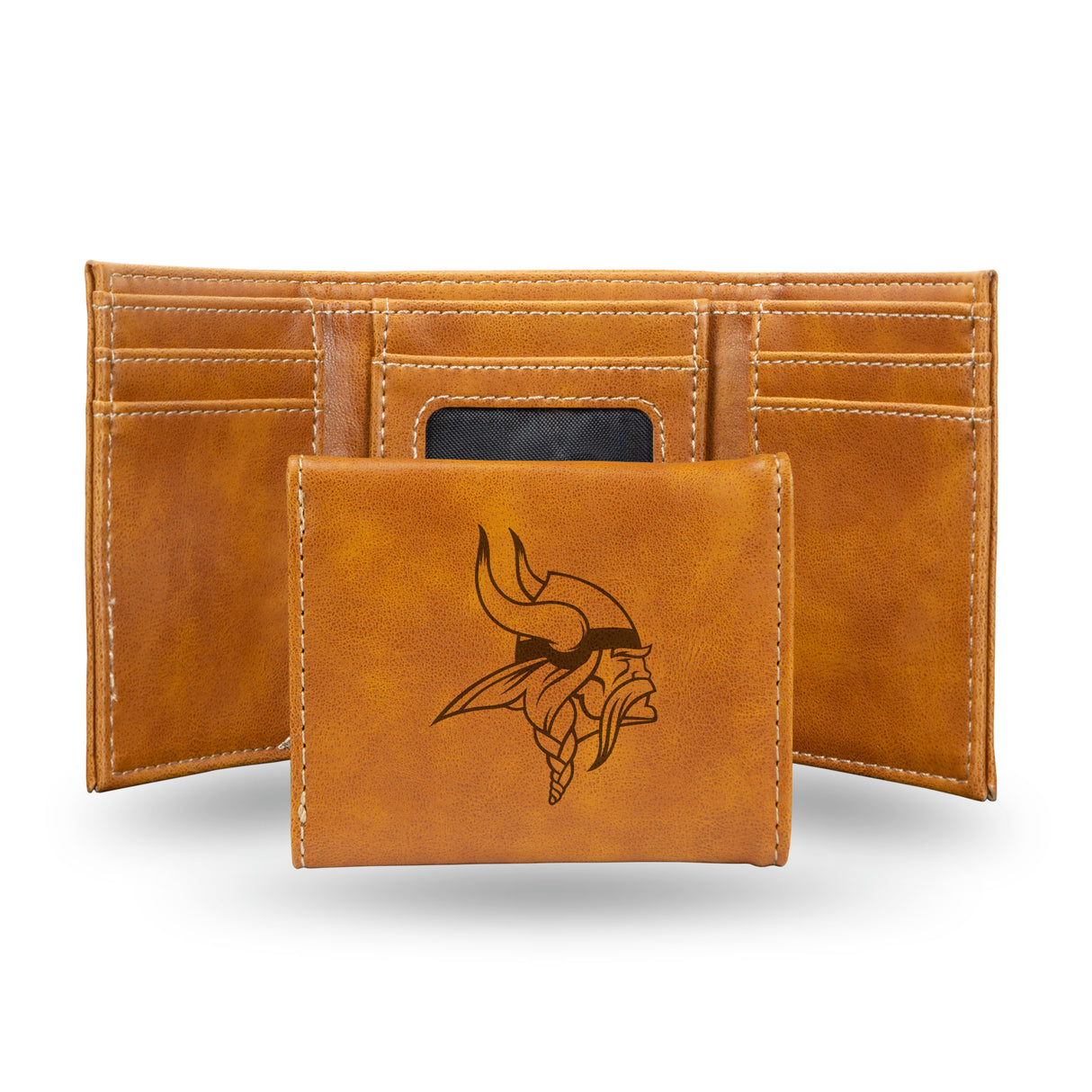 NFL Minnesota Vikings Laser Engraved Trifold Wallet Fan Gear NFL Minnesota Vikings