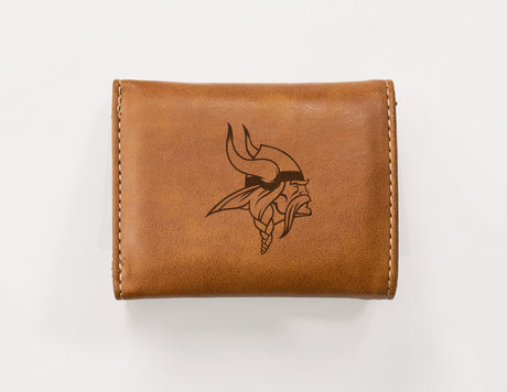 NFL Minnesota Vikings Laser Engraved Trifold Wallet Fan Gear NFL Minnesota Vikings