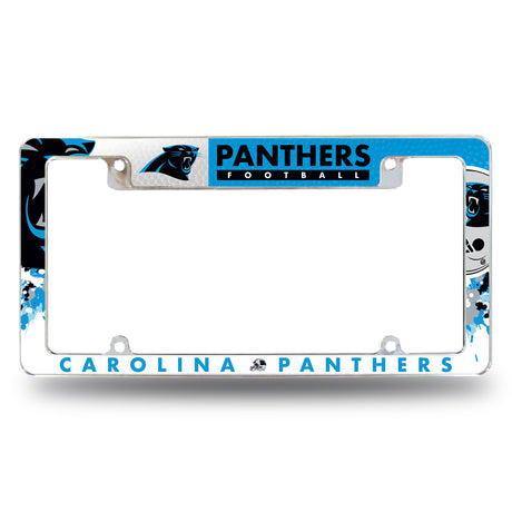 NFL Carolina Panthers All Over Chrome Frame Fan Gear NFL Carolina Panthers