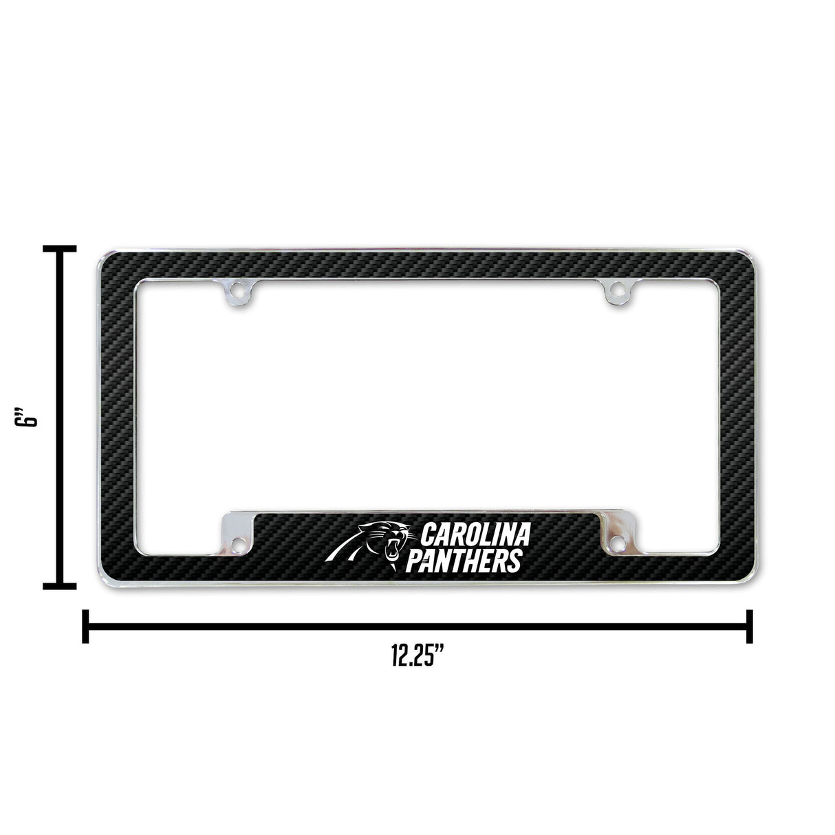 NFL Carolina Panthers All Over Chrome Frame Fan Gear NFL Carolina Panthers