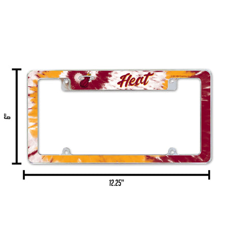 NBA Miami Heat All Over Chrome Frame Fan Gear NBA Miami Heat