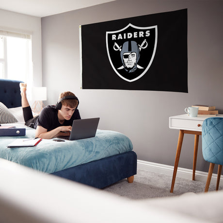 NFL Las Vegas Raiders 3x5 Banner Flag Fan Gear NFL Las Vegas Raiders