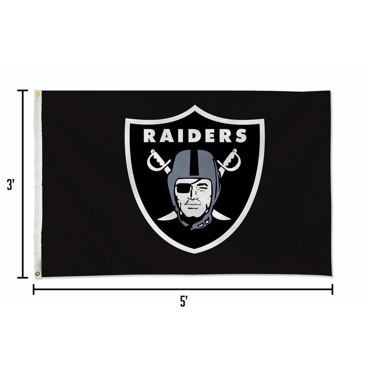 NFL Las Vegas Raiders 3x5 Banner Flag Fan Gear NFL Las Vegas Raiders