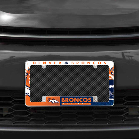 NFL Denver Broncos All Over Chrome Frame Fan Gear NFL Denver Broncos