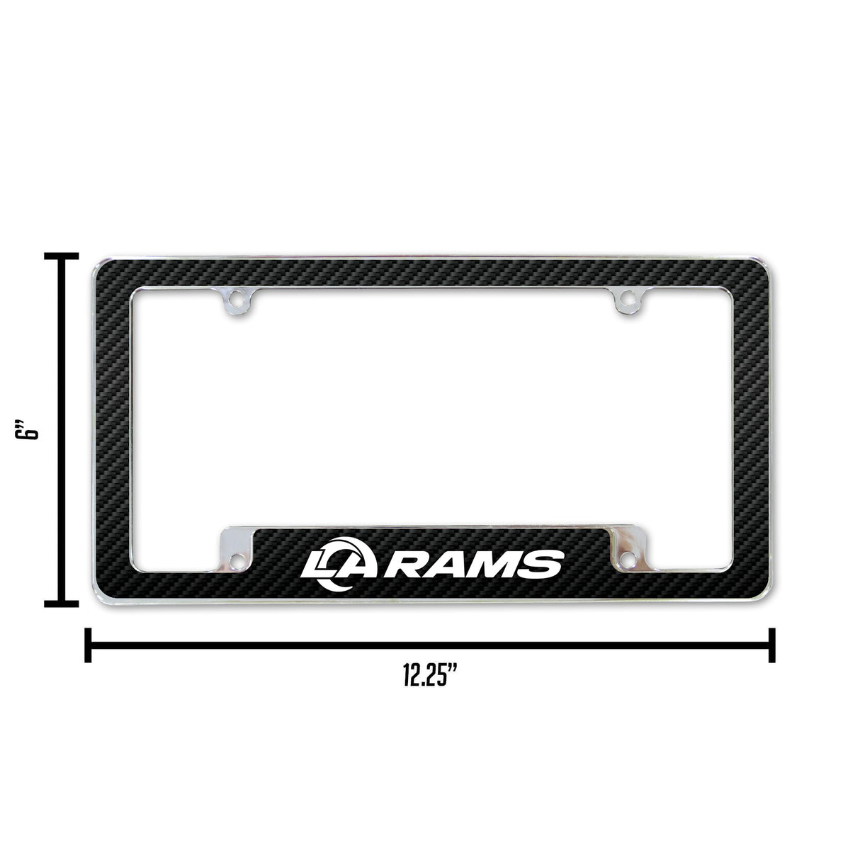 NFL Los Angeles Rams All Over Chrome Frame Fan Gear NFL Los Angeles Rams