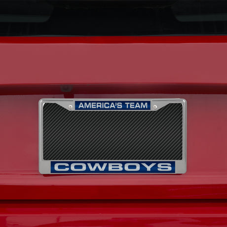NFL Dallas Cowboys Laser Cut Chrome License Plate Frame Fan Gear NFL Dallas Cowboys