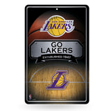 NBA Los Angeles Lakers Large Metal Sign Fan Gear NBA Los Angeles Lakers