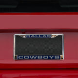 NFL Dallas Cowboys Laser Cut Chrome License Plate Frame Fan Gear NFL Dallas Cowboys