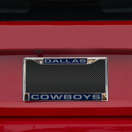 NFL Dallas Cowboys Laser Cut Chrome License Plate Frame Fan Gear NFL Dallas Cowboys