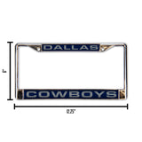 NFL Dallas Cowboys Laser Cut Chrome License Plate Frame Fan Gear NFL Dallas Cowboys