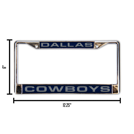 NFL Dallas Cowboys Laser Cut Chrome License Plate Frame Fan Gear NFL Dallas Cowboys