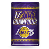 NBA Los Angeles Lakers Large Metal Sign Fan Gear NBA Los Angeles Lakers