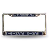NFL Dallas Cowboys Laser Cut Chrome License Plate Frame Fan Gear NFL Dallas Cowboys