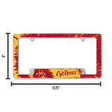 NCAA Iowa State Cyclones All Over Chrome Frame Fan Gear NCAA Iowa State Cyclones