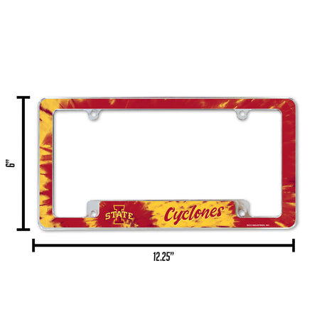 NCAA Iowa State Cyclones All Over Chrome Frame Fan Gear NCAA Iowa State Cyclones