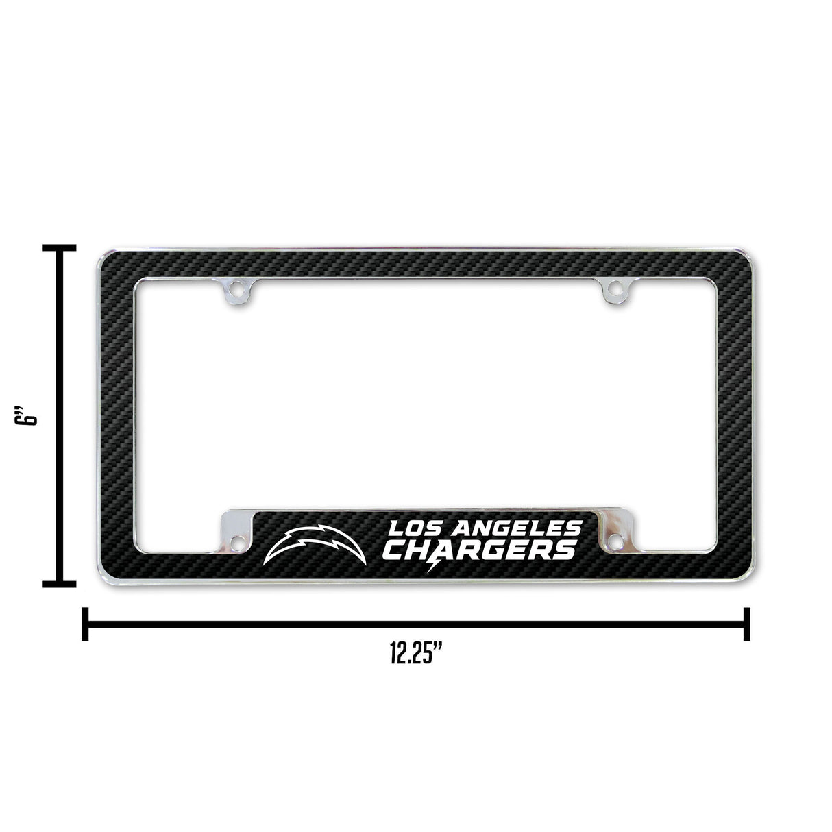 NFL Los Angeles Chargers All Over Chrome Frame Fan Gear NFL Los Angeles Chargers