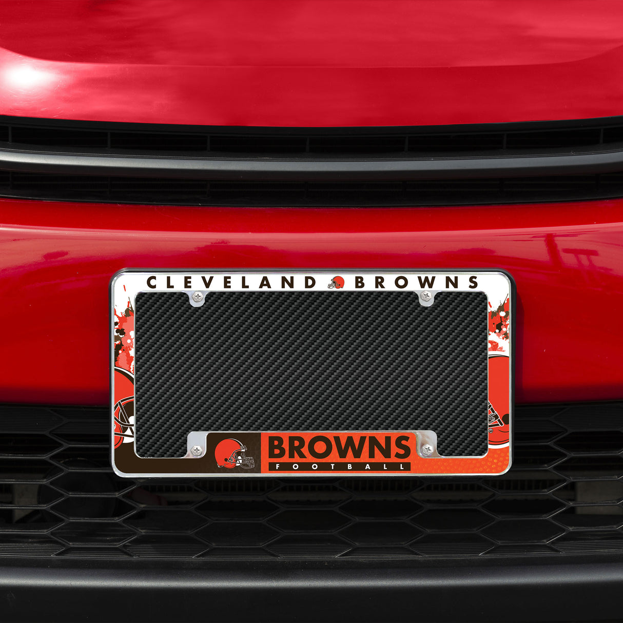 NFL Cleveland Browns All Over Chrome Frame Fan Gear NFL Cleveland Browns