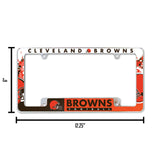 NFL Cleveland Browns All Over Chrome Frame Fan Gear NFL Cleveland Browns