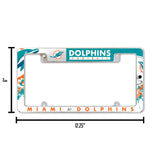 NFL Miami Dolphins All Over Chrome Frame Fan Gear NFL Miami Dolphins